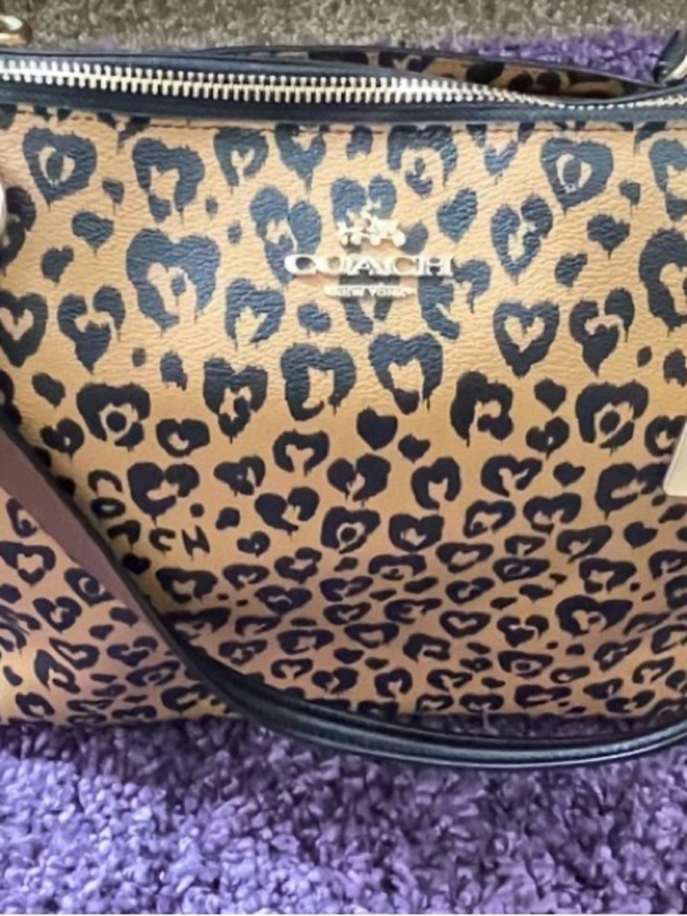 COACH Leopard-Print handbag in Tan and Black